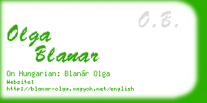 olga blanar business card
